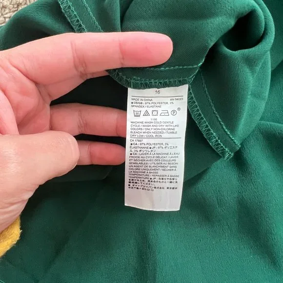 Banana Republic Green Midi Slip Dress in size 16 - Picture 7 of 12